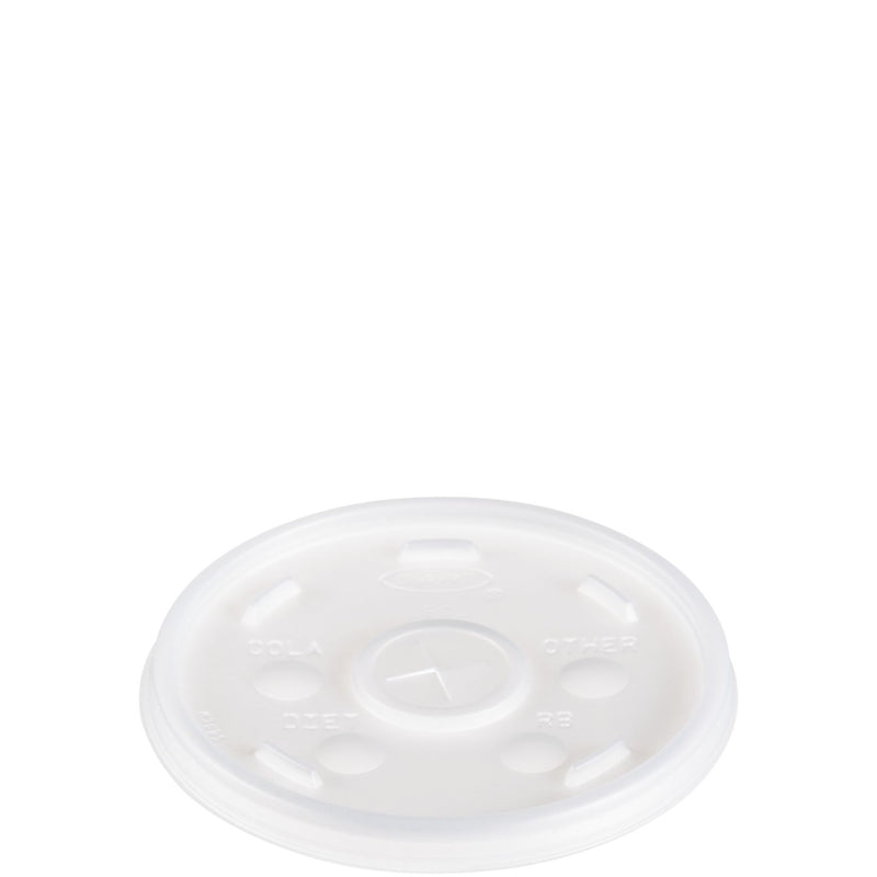 Lids for Foam Cups & Containers 16 (Straw-Slotted)