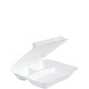 Foam Hinged Lid Container 8" - Three Compartment