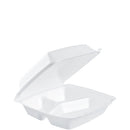 Foam Hinged Lid Container 8.5" - Three Compartment