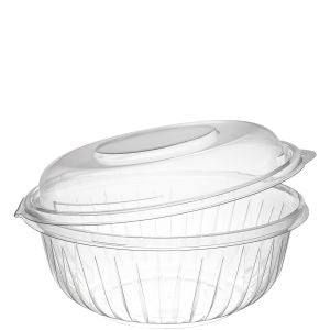 Clear Container Hinged Lid Bowls (32 oz)