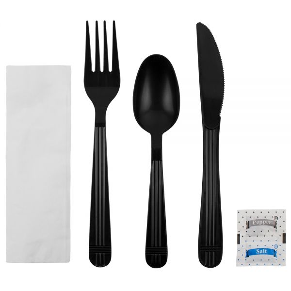 Cutlery Kits PP Heavy-Weight (Black)