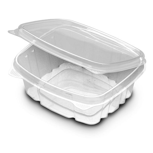 D&W VersaPak® 24oz. Clear Hinged Container w/Flat Lid