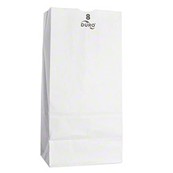 Duro 8 lb. White Paper Bag