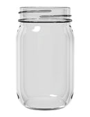 Glass Jar 16 oz. Flint