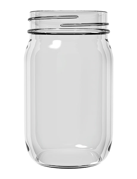 Glass Jar 16 oz. Flint