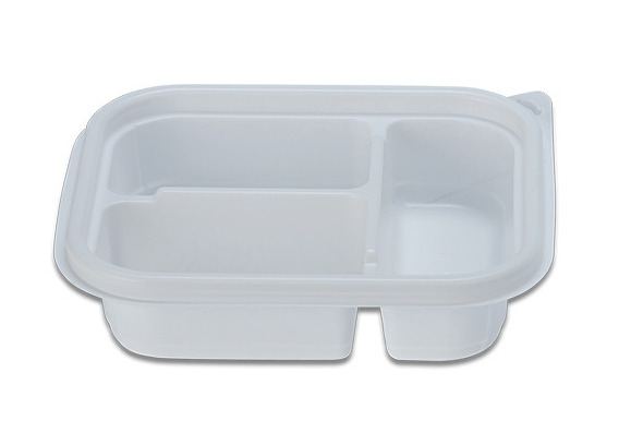 White Square Side Dish Tray 3 Compartment 3칸 사각 미니 반찬용기