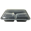 Plastic Rectangle 3-Comp Container (42 oz)