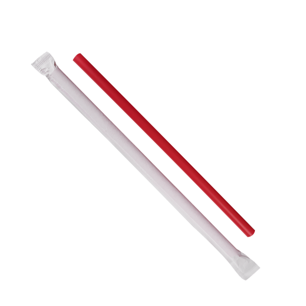 Giant Straws Paper Wrapped (Red)