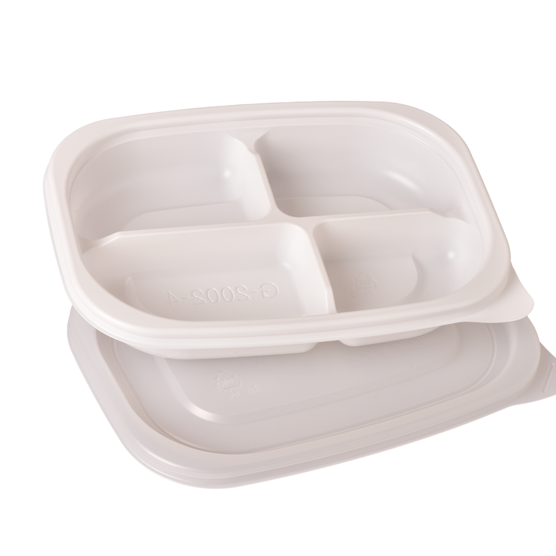 White Side Dish Tray 4 Compartment 4칸 반찬용기