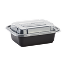 Black Food Container Rectangular Combo Pack 12oz.
