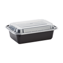 Black Food Container Rectangular Combo Pack 24oz.