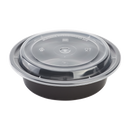 Black Food Container Round Combo Pack 16oz.