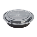 Black Food Container Round Combo Pack 24oz.