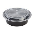 Black Food Container Round Combo Pack 32oz.