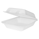 Bagasse Hinged Container 8" Single Compartment