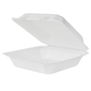 Bagasse Hinged Container 9" Single Compartment